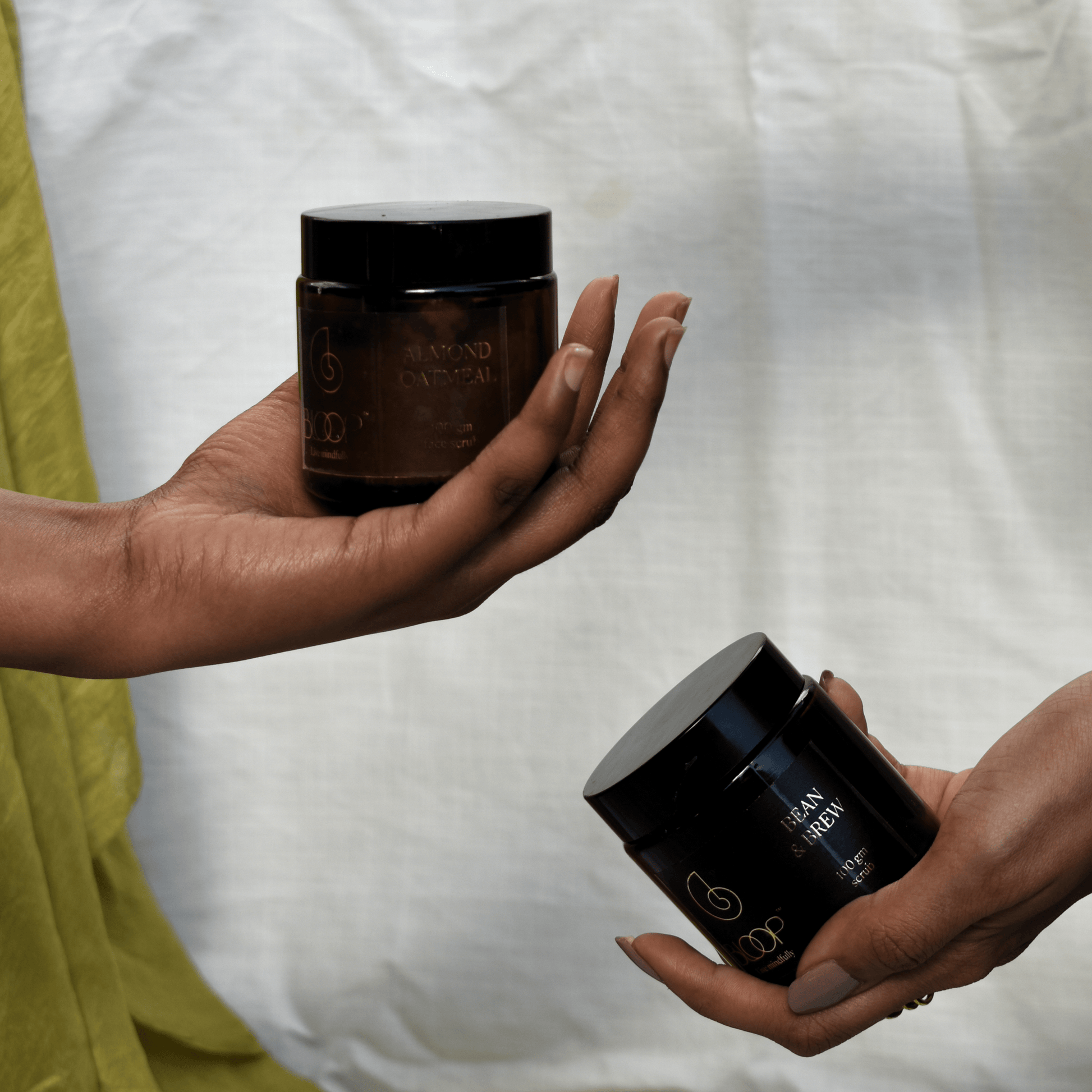 Rich exfoliating scrub with grainy texture and natural elements for earth's goodness

