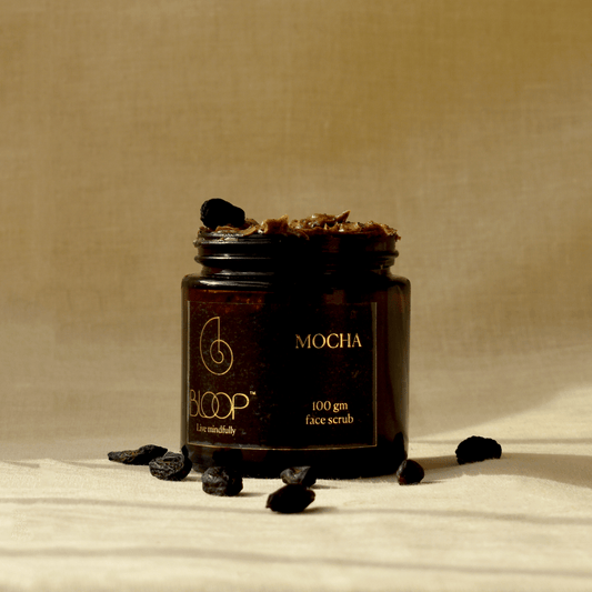 Bloop’s Mocha Face Scrub – velvety formula enriched with coffee and nourishing oils